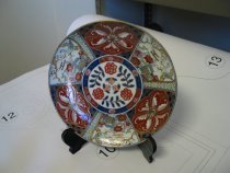 Japanese Imari Plate (A) and Stand (B), c. 1950s